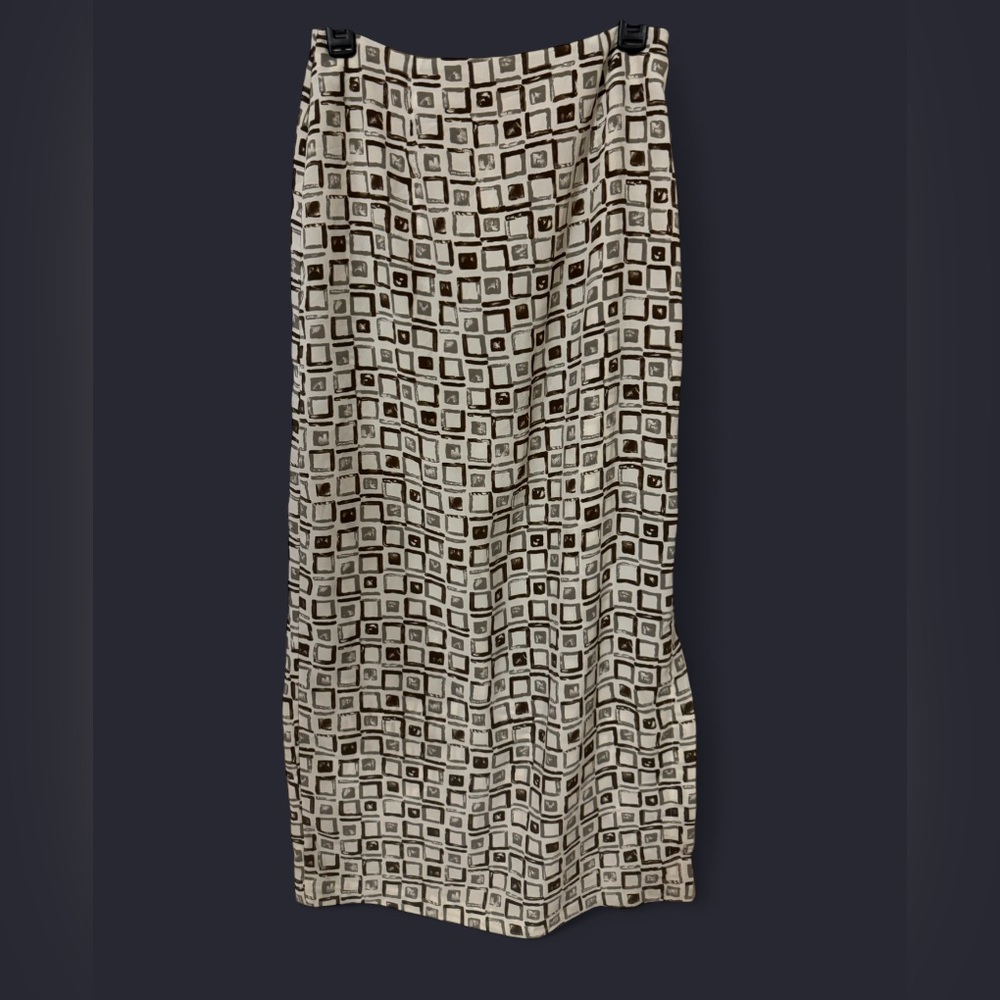 Byer California Cream and Brown Maxi Skirt